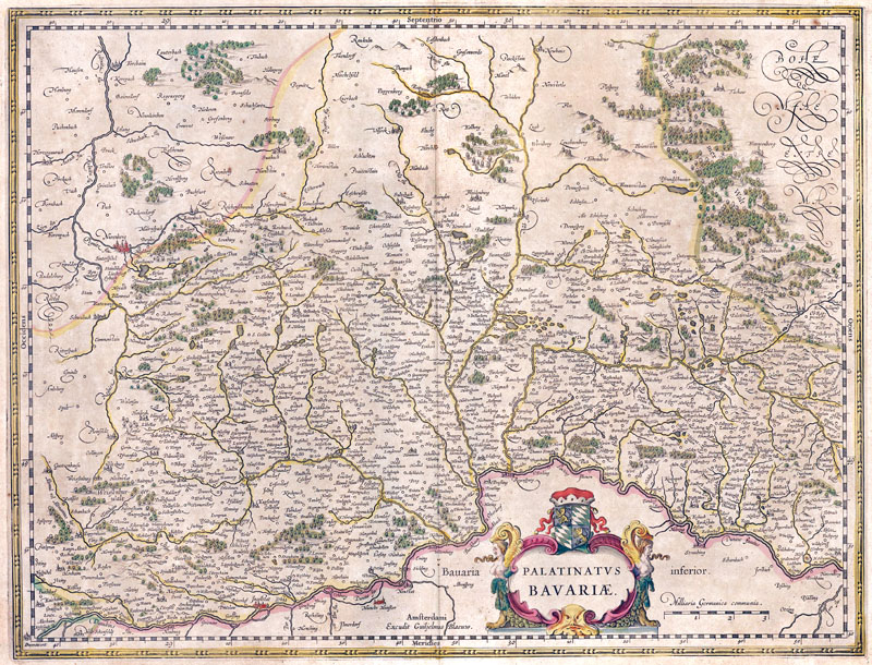 Bavaria Beieren Zuid Duitsland 1645 Willem Blaeu